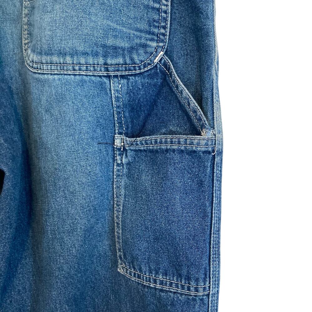 Vintage 90s Y2K Carhartt Distressed Feathered Faded Denim Blue Jeans Size 34x34 - Picture 12 of 14